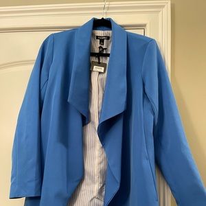 Blue midi long blazer